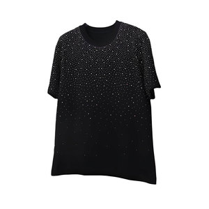 เสื้อยืดคอกลมประดับเพชรพลอยทรงใหม่สั่งทำพิเศษผ้าฝ้าย 100% คุณภาพสูงไซส์ใหญ่ยอดนิยม REVIBE INDUSTRY ระบายอากาศได้ดีสำหรับผู้ชาย - Product Image 1