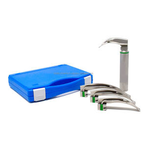 ชุดเครื่องมือส่องกล่องเสียงแบบไฟเบอร์ออปติกสแตนเลสสตีลคุณภาพสูง Medivolve สำหรับคลินิกสัตวแพทย์ 4 ใบมีดโค้ง ได้รับมาตรฐาน CE - Product Image 2