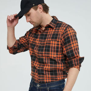 Mens Flannel Top High Quality 100 Cotton Long Sleeve Casual <b>Plaid</b> <b>Shirt</b> Warm Soft Breathable Button Front Slim Fit - Product Image 2