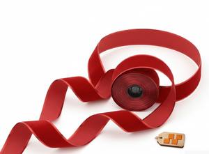 Cinta de terciopelo rojo de 50 mm de primera calidad, suave, de lujo, resistente al encogimiento, para decoración de prendas y empaques de regalo. - Product Image 4