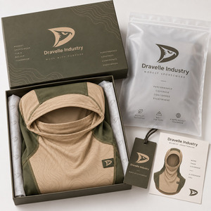 Hiyab Deportivo para Correr y Hacer Senderismo, con Estampado Topográfico, Protección UV, Pañuelo Deportivo Modesto - Product Image 4