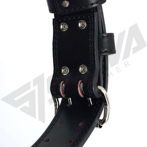 Wholesale Custom PU Genuine Leather Waist Protective Adjustable <b>Weight</b> Lifting <b>Belt</b> Custom Gym Leather Weightlifting <b>Belt</b> - Product Image 3