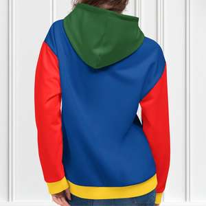 Rainbow Color Block Hoodie, <b>Vintage</b> Hoodie, Colorful <b>Sweater</b>, Gift For Him - Product Image 4