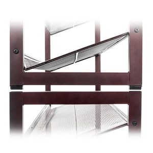 Scarpiera a 4 livelli in ferro con piano obliquo e finitura cromata - Product Image 5