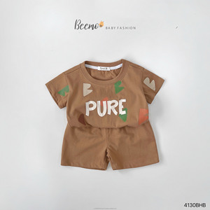 Ensembles de Vêtements d'Été Décontractés en Coton pour Garçons, Respirants, Imprimés Unis, Tenues Courtes pour Tout-Petits et Bébés Garçons, Vêtements d'Intérieur – Vente en Gros - Product Image 4