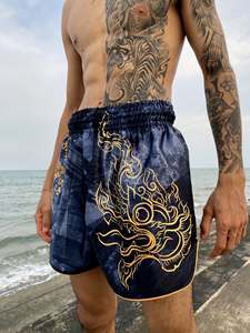 กางเกงมวยไทยดีไซน์ใหม่ล่าสุด แห้งเร็ว พิมพ์ลายตามสั่ง คุณภาพสูง - Product Image 4