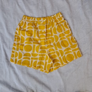 Vêtements pour hommes de qualité supérieure, tissu imprimé en coton cousu, short à boutons, taille élastique et poches, vêtements décontractés pour hommes - Product Image 4