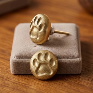 <b>Rustic</b> Industrial Paw Print Cast Iron Eco-Friendly Adjustable Durable Cabinet Knob Furniture Handle Easy Installation for - Product Image 2
