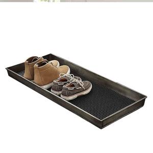 ถาดรองรองเท้าโลหะเคลือบทองสแตนเลส สำหรับใช้ในบ้านและโรงแรม ถาดจัดเก็บดีไซน์เนอร์ ขนาด 12x12 นิ้ว ถาดอเนกประสงค์สำหรับใช้ในบ้าน - Product Image 2
