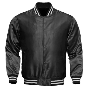 Classic Satin Letterman Varsity Jacket for <b>Men</b> Custom Street Wear Winter Wool Cartoon Hooded - Product Image 1