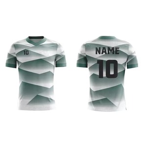 Maillot de football personnalisable en maille/mélange polyester respirant à séchage rapide, impression numérique, emplacements pour logo personnalisé, unisexe, manches courtes, été - Product Image 3