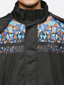 New RTS Custom Logo Men's Nylon <b>Wind</b> <b>Breaker</b> Contrast Panel With Pant Set For Summer Breathable Set Highstreet Zipper Jacket - Product Image 4