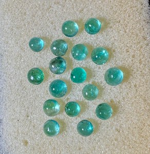 Esmeraldas Zambianas Naturales Certificadas, Cabujones Redondos, Piedras Preciosas Verdes Sueltas para Joyería, Anillos, Colgantes, Alta Calidad - Product Image 5