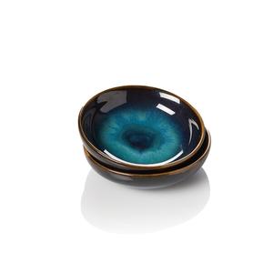 Tazón de cerámica contemporáneo con esmalte inspirado en el océano, acabado liso compacto, apto para alimentos, duradero, un accesorio elegante para la mesa. - Product Image 4