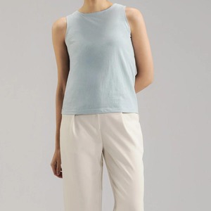Camisetas sin mangas personalizadas para mujer, de algodón, para verano, adelgazantes, con sujetador incorporado, técnica bordada, tejidas, al por mayor - Product Image 1