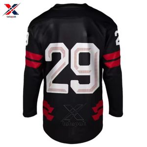 Custom OEM Unisex Ice Hockey Uniform 100% Polyester Anti-Bacterial Quick Dry Breathable Sublimated <b>Performance</b> <b>Wear</b> Front Logo - Product Image 3