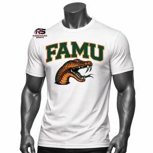 Camiseta de Algodón de Alta Calidad con Logotipo de FAMU Personalizado para Hombre y Mujer, Fabricante y Proveedor Mayorista OEM, Ropa HBCU - Product Image 1