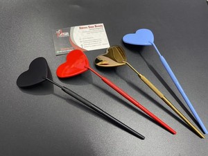Custom Color Coated Heart-Shaped Cosmetic Mirror Red Gold Black Pink Nude Stainless Steel Lash Inspection <b>Plastic</b> <b>Pocket</b> Mirror - Product Image 6