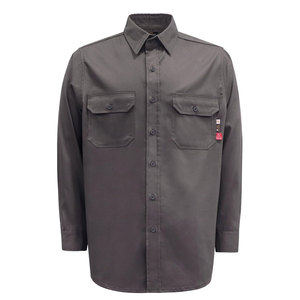 เสื้อเชิ้ตทำงานทนไฟสำหรับงานอุตสาหกรรม ผลิตจากผ้าฝ้าย 100% มาตรฐาน Nfpa 2112 FR สำหรับงานเชื่อมแบบอเมริกัน ขายส่ง - Product Image 1