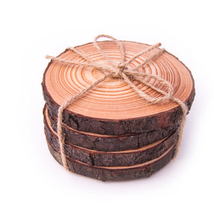 Sous-verres en bois lavables faits à la main, faciles à utiliser, ensemble de sous-verres modernes, décoration de table de bar et de salle à manger, sous-verres en bois massif - Product Image 4