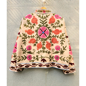 Suzani Embroidered Velvet <b>Kimono</b> Coat Floral Pattern <b>Plus</b> <b>Size</b> Women Outerwear Winter Boho Bohemian Style Mandarin gift for her - Product Image 6