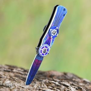 Couteau de poche pliant artisanal en acier inoxydable 3D imprimé, idéal pour le camping et le fidget spinner (vente en gros) - Product Image 2