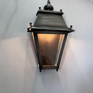 Antique Rectangle Glass Iron Pendant <b>Light</b> with <b>LED</b> Bulb Wall Hanging <b>for</b> Living <b>Room</b> - Product Image 4
