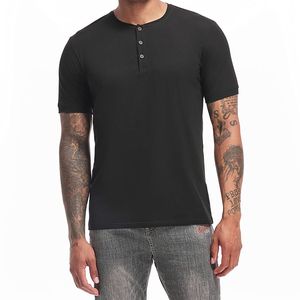 Camiseta de Manga Corta para Hombre, Negra, Corte Ajustado, Color Sólido, Informal, de Algodón, Cuello Redondo, Diseño Liso, Venta al Por Mayor, Ropa Urbana - Product Image 2