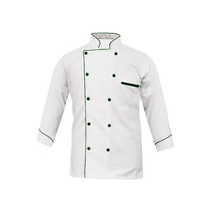 Handmade Embroidery High Quality White Unisex Polyester Chef Coat Long Sleeve Craft Decorative Art Home <b>Kitchen</b> Gift Hotel - Product Image 1