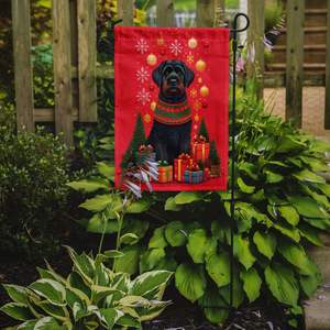 Noir russe Terrier vacances noël jardin drapeau multicolore décoratif boîte aux lettres Patio bannière pour cour pelouse œuvre parterres de fleurs - Product Image 2