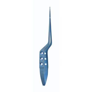 Microtijeras de Bayoneta Recubiertas de Azul, Acero Inoxidable, Instrumento Quirúrgico Manual para Sostener Agujas Oftálmicas, CE ISO OEM - Product Image 2