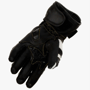 Gants de moto en cuir Sports World pour la course, à doigts entiers, coupe-vent, avec fermeture auto-agrippante, revêtement en polyuréthane, pour usage extérieur en hiver - Product Image 2