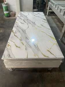 China Factory 1220x2440mm Size of Uv Printing Pvc Free Foaming Marble Boards Uv Marble <b>Sheet</b> - Product Image 5