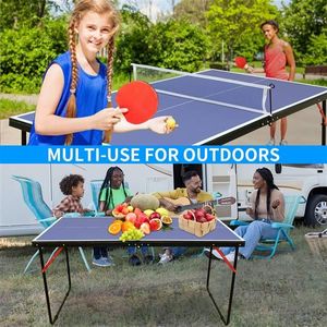 Foldable and Portable Table Tennis Table Set Including Net and 2 Paddles for Indoor/Outdoor Game - Product Image 6