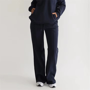 Women's 100% Cotton Joggers for Winter Season Breathable Soft Baggy Straight Leg <b>Trousers</b> Comfortable Streetwear OEM Service - Product Image 2