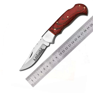มีดพับ LEGACY BLADES เหล็กดามัสกัสเกรดอุตสาหกรรมพรีเมียม ปลายหยดน้ำ ด้ามไม้ มีดพกพา EDC สำหรับล่าสัตว์และตั้งแคมป์ - Product Image 6