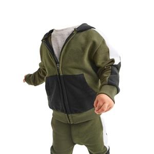 Ensemble de vêtements pour adultes à capuche imprimé en deux pièces de haute qualité, bloc de couleur, sweat-shirt à cordon de serrage en coton personnalisé pour hommes - Product Image 2