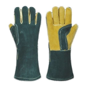 Most Popular Long Cuff Reinforced Cowhide Split Leather Welding <b>Gloves</b> Reflective Industrial Safety Hand Protection Firefighting - Product Image 1