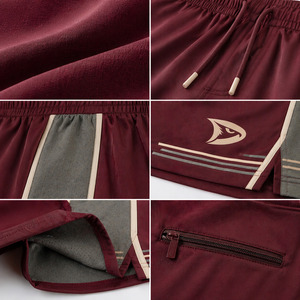 Pantalones Cortos de Pickleball Color Granate, de Secado Rápido, con Inserciones de Malla Transpirable y Refrigerante - Product Image 2