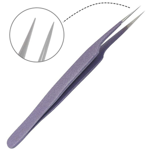 Pinzas Profesionales para Extensión de Pestañas de Acero Inoxidable con Punta Fina, Herramienta para Colocación de Pestañas Postizas - Product Image 2