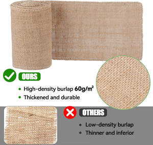 Enveloppes de protection pour arbres en jute naturelle 100 % écologiques, 5 pouces x 16 pieds, rouleaux de jute pour protéger les troncs des arbres de jardinage - Product Image 2