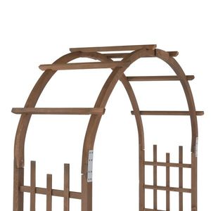 7FT Dark Wooden Garden Arbor <b>Wedding</b> Arch <b>Stand</b> for Ceremony Parties Pergola Trellis Climbing Plants <b>Backdrop</b> - Product Image 6