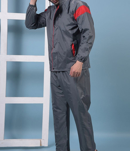 New RTS Custom Logo Men's Nylon <b>Wind</b> <b>Breaker</b> Contrast Panel With Pant Set For Summer Breathable Set Highstreet Zipper Jacket - Product Image 3