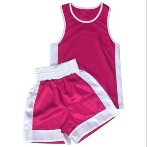 Uniforme de Boxeo de Secado Rápido con Diseño Moderno, Conjunto de Chaleco y Pantalones Cortos para Artes Marciales y Kickboxing, Colores y Logotipo Personalizables - Product Image 1