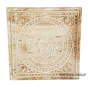 Fleur blanche modèle 1 décoration murale en bois panneau en bois élégant pour la décoration intérieure - Product Image 4