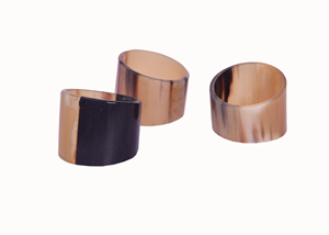 Organic Cow & Buffalo Horn hand made Napkin <b>Holder</b> Eco-Friendly napkin rings for Table Decor Classic Party by Curio Craft - Product Image 1