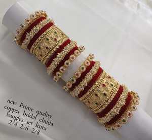 PADMAWATI <b>BANGLES</b> PRIVATE LIMITED Luxury Tungsten <b>Gold</b> Plated Multi Color Indian Traditional Women's <b>Bangles</b> <b>Set</b> High Wedding - Product Image 1