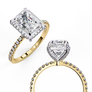 Anillo de Compromiso Clásico con Diamante Cultivado en Laboratorio de 3 Quilates, Corte Radiante, Oro de 14K, Certificado IGI, VS1, Diamante E, para Aniversario o Boda - Product Image 4
