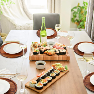 Assiette de présentation ronde en bois d'acacia, prix d'usine, pour plats, collations et desserts, fabriquée au Vietnam - Product Image 2