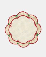 Premium Moderne Boho-Stil Raffia Tischsets Handgefertigte Blumen-Tischmatten Umweltfreundliche Esstisch-Dekoration Rustikales Wohnaccessoire